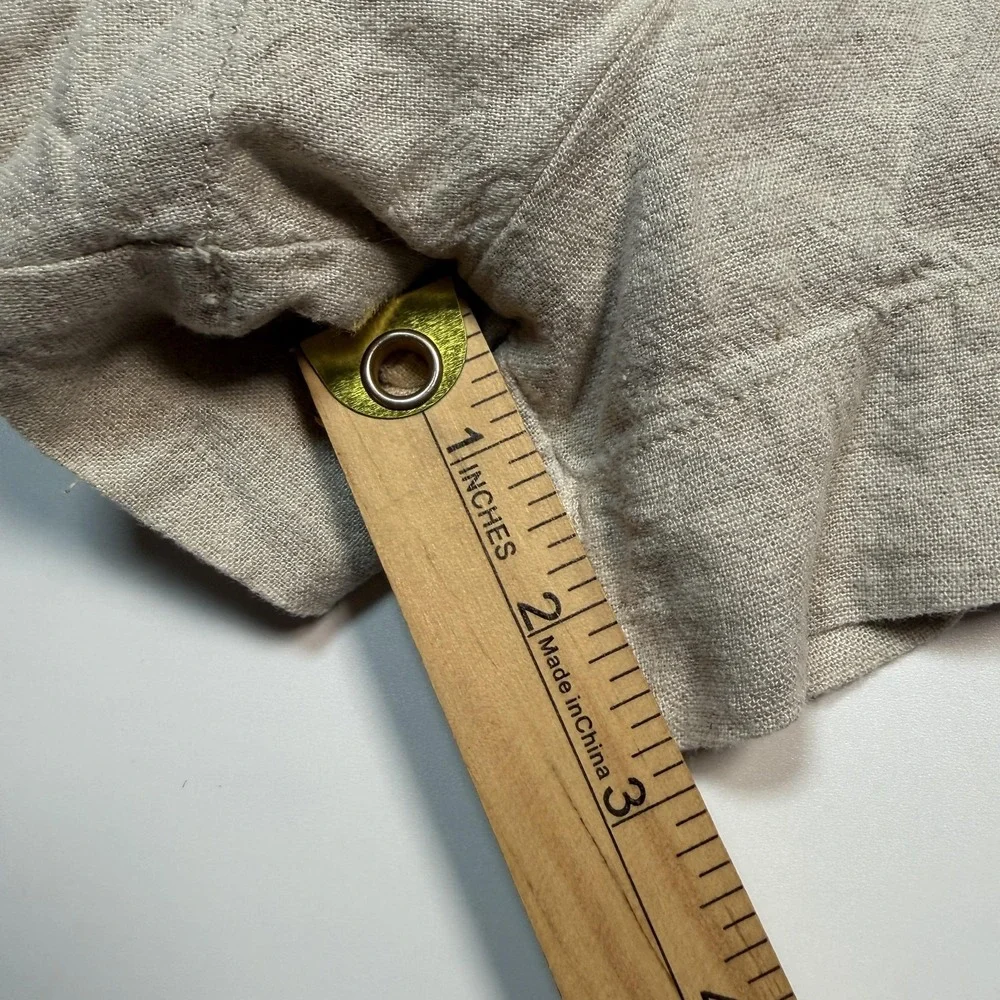 Abercrombie & Fitch Shorts Womens Small Beige Linen Blend Elastic Waist Chino